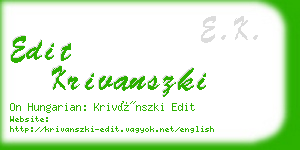 edit krivanszki business card